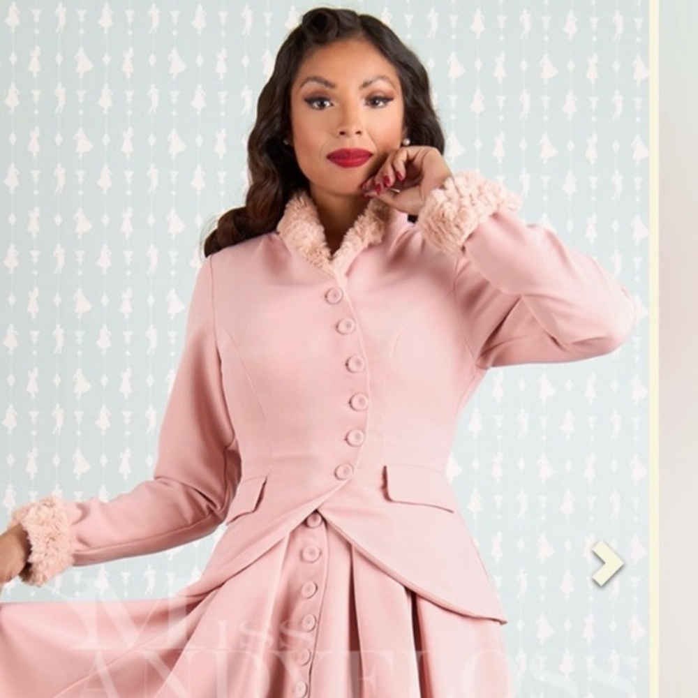 MCF Faux Fur Blazer in Pink